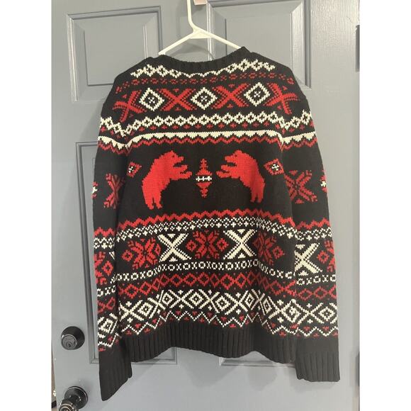 Mens POLO RALPH LAUREN Polar Bear Fair Isle Wool Sweater Size Large L New - Picture 8 of 9